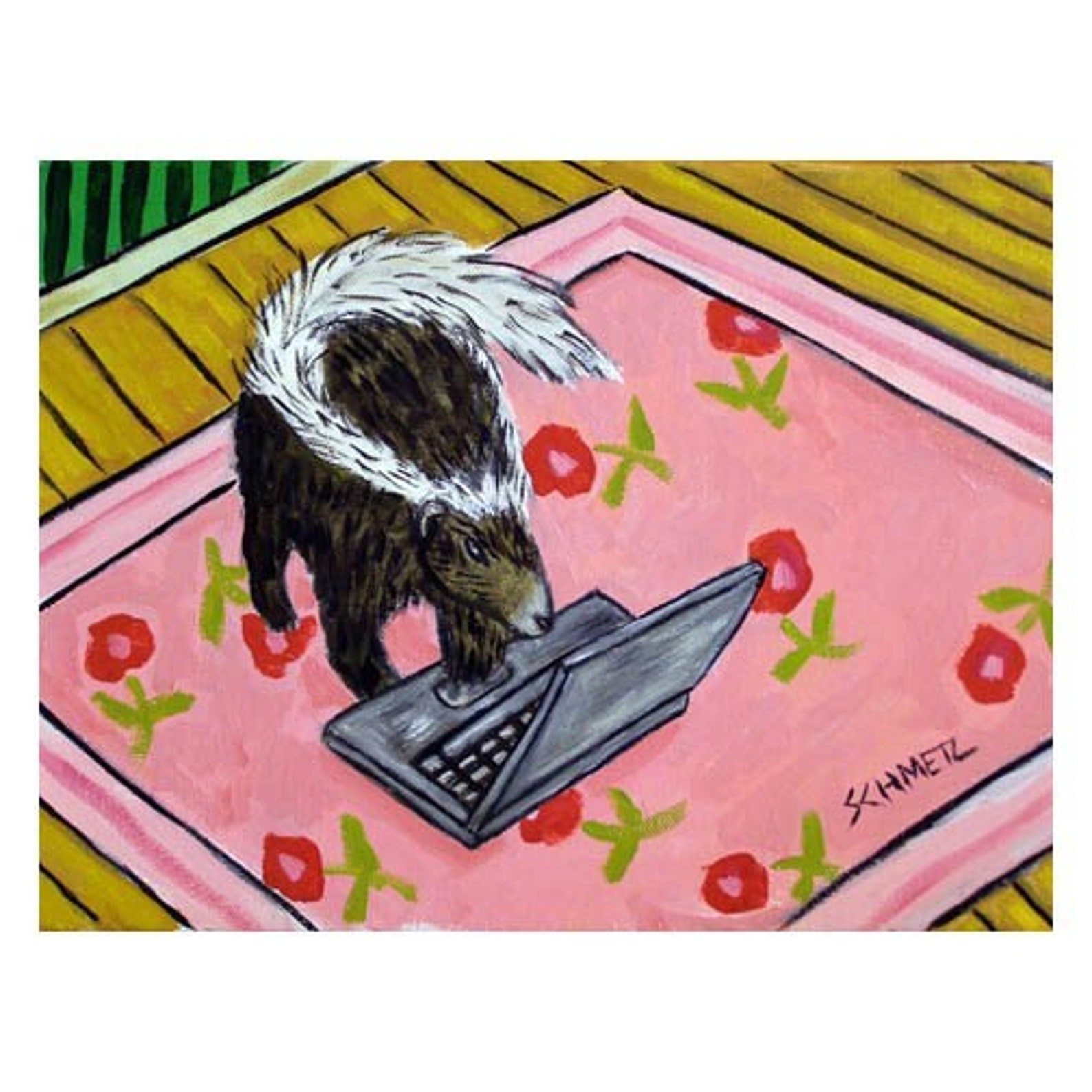 Skunk Computer Art Print - Paper Print or Matte Paper Print - Multiple ...