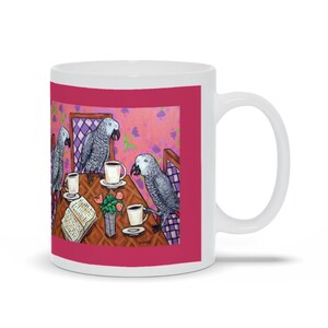 African Grey Parrot Bird Coffee Mug Mugs