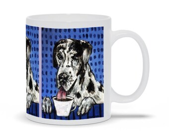 Great Dane Coffee - art cup mug - gift Mugs