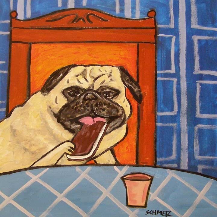 boxer dog sleeping dog art tile coaster gift artwork
