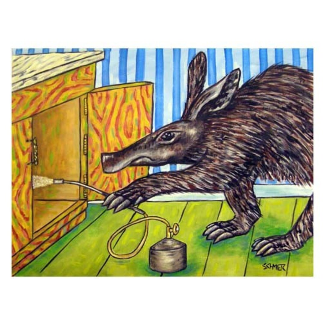 Aardvark Pest Control Art Print Etsy
