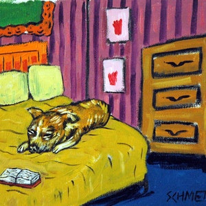 chihuahua art, chihuahua print, bedroom decor, chihuahua bedroom art, animal art print, animal decor, chihuahua gift, pet lover art, dog