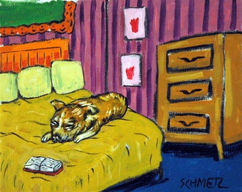 chihuahua art, chihuahua print, bedroom decor, chihuahua bedroom art, animal art print, animal decor, chihuahua gift, pet lover art, dog
