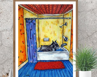 schnauzer dog art print