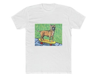 chihuahua shirt unisex art animal skateboarding apparel clothing t-shirt gifts