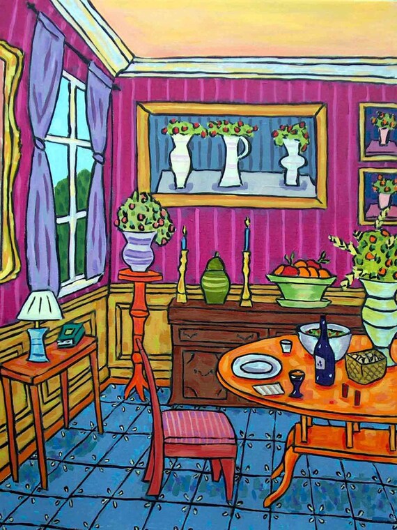 The Dining Room Art Print Interior Design 13x19 Etsy The Dining Room Art Print Interior Design 13x19 Etsy
