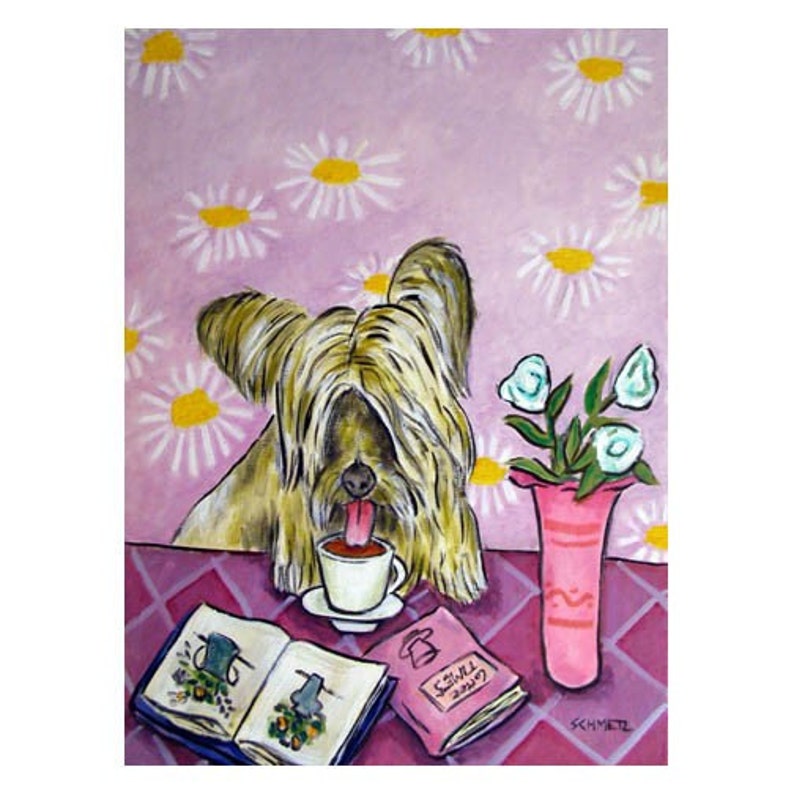 skye terrier dog art print