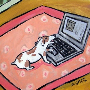 Regali Jack Russell Terrier - piastrella sottobicchiere per cani - arte animale divertente - più dimensioni disponibili