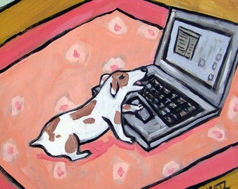 Jack Russell Terrier gifts - dog art coaster tile - funny animal art - multiple sizes available