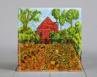 Cheetah in the garden animal big cat art tile coaster gift - multiple sizes available