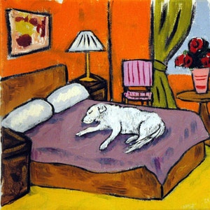 Great Pyrenees dog art tile coaster gift
