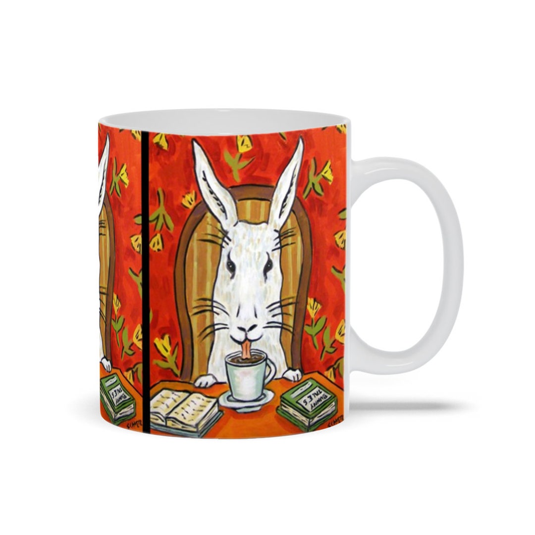 Bunny Mug Bunny Gift Lover Animal Decor Coffee Cup Mugs Etsy