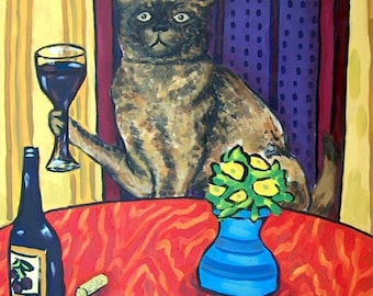 burmese cat coaster tile - wine decor - multiple sizes available