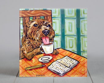 Basset de Fauve - -dog lover  - animal decor - coffee decor - animal over gifts - coaster - coaster - tile -
