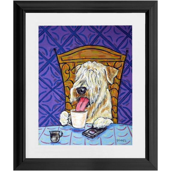 cairn terrier art PRINT dog poster gift modern bathroom folk 8x10 