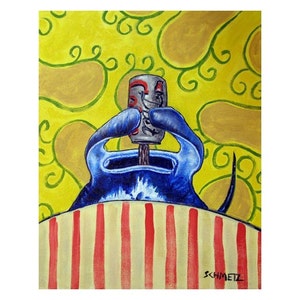 Stingray Drinking Diet Coke Art Print - 11x14 Archival Quality Signed Fade-Resistant