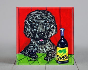 Poolde art, decor, tile, coaster, gift, wine art, wine decor, wine lover, animal decor - multple sizes available