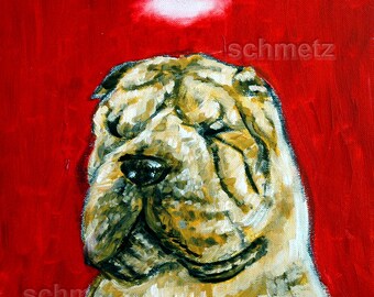 shar pei memorial, dog art, coaster,ceramic dog, shar pei tile, animal decor, pet memorial