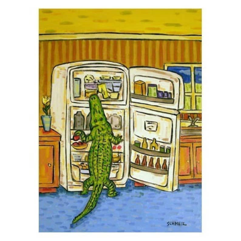 DUNG BEETLE TEA room art PRINT abstract folk pop ART JSCHMETZ 8x10 modern