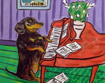 dachshund tile, wiener dog piano, dachshund coaster, dachshund art, ceramic dog, animal coaster set, animal decor, dog coaster, tile dog,