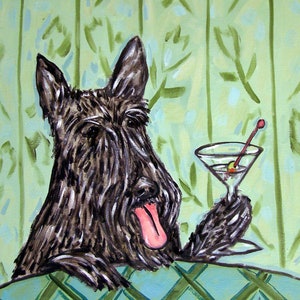 Schotse terriër Scotty Dog kunstprint op klaar om op te hangen canvas print - woondecoratie
