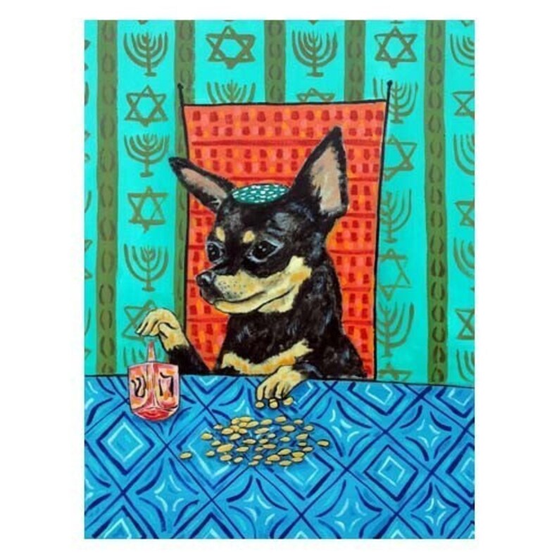 Bull terrier Guitar 8x10 artist PRINT impressionism animals new gift