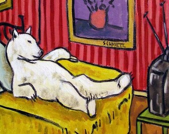 polar bear at the hotel - animal decor - coaster tile gift