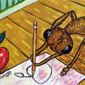 bulldog art - Bulldog Ant Insect Art Print   JSCHMETZ modern abstract folk pop art gift