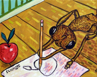 bulldog art - Bulldog Ant Insect Art Print   JSCHMETZ modern abstract folk pop art gift