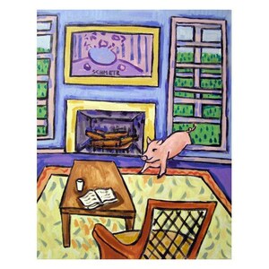 Pig Breaking In Art Print