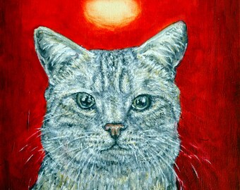 european shorthair cat - halo - cat memorial - coaster - tile - aniimal lover gifts