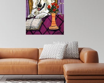 poodle dog art canvas giclee print - ready to hang by schmetzpetz