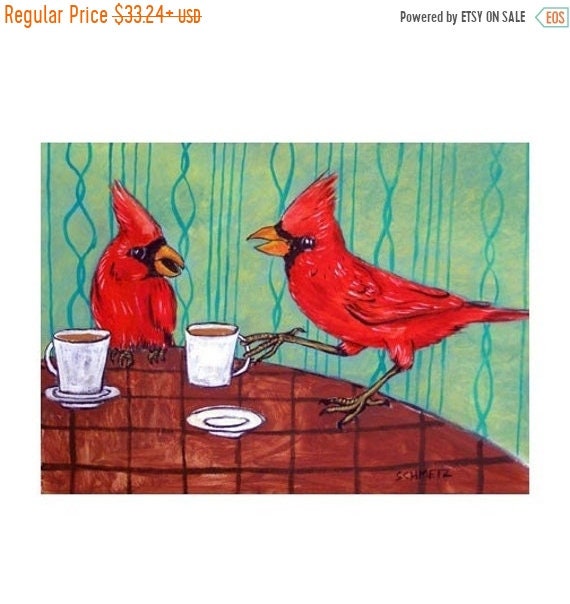 PARAKEET bird art tile coaster gift living roon JSCHMETZ PARAKEET bird art tile coaster gift living roon JSCHMETZ