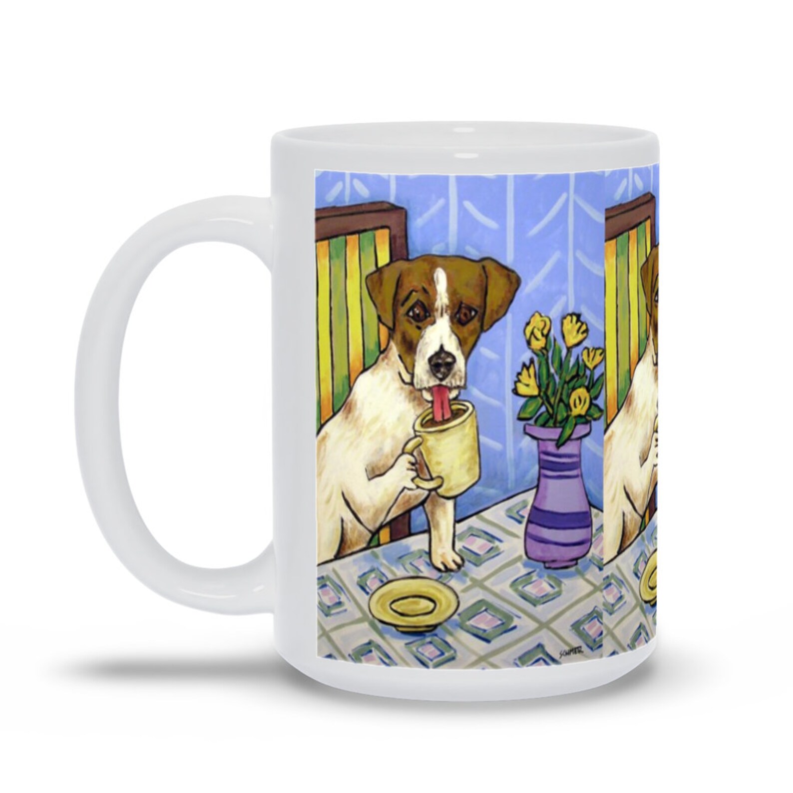 Jack Russell Coffee Dog Art Mugs Cup Gift Mug Pet Etsy