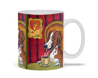 Brittany Dog Mug - Dog Lover Ceramic Mug - Coffee Decor - Funny Mugs