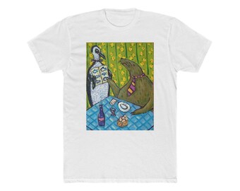 penguin walrus shirt artfood critic themed gift graphic t-shirt clothing apparel gift for boyfriend or girlfriend unis