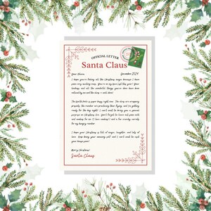 Carta personalizada a Papá Noel: descarga digital editable para niños