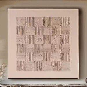 Original Terracotta 3D Textured Wall Art  Neutral Plaster Painting Wabi Sabi Wall Art  Terracotta Abstract Art Heavy Textured Wall Art