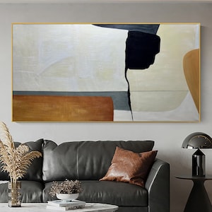 Beige Minimalistische strukturierte Wandkunst Beige Wabi-Sabi Wandkunst Neutrale Wandkunst Beige abstrakte Malerei Geometrische Wandkunst Geometrische Kunst