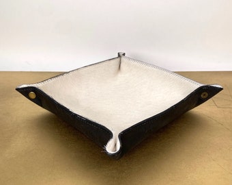 Valet Tray in Hair-On Leather Cowhide