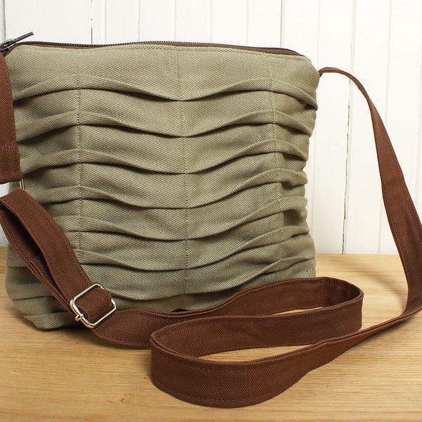 Taupe Gray Crossbody Bag Sling Style Grey Purse