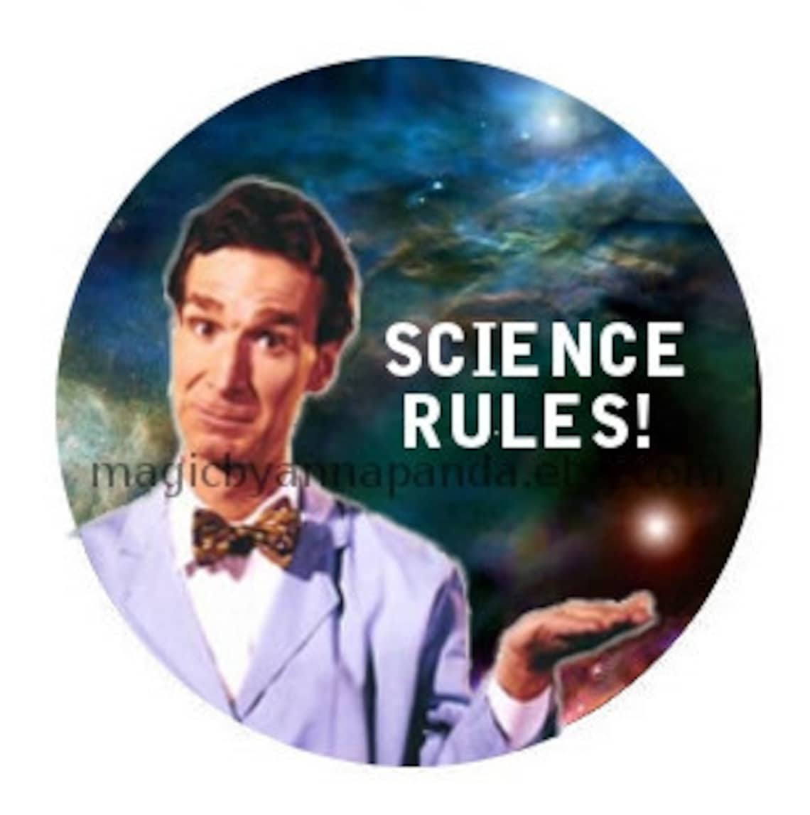 Bill Nye the Science Guy Science Rules Pinback Etsy