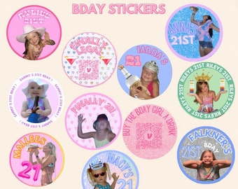 CUSTOM 21 BDAY STICKER (Digital design)
