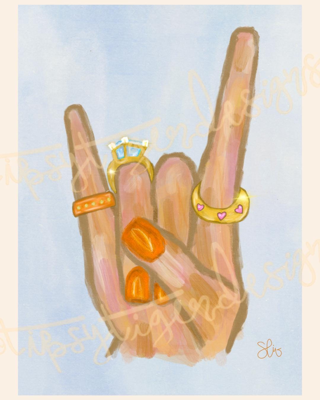 Prepy Hand HOOKEM TEXAS HAND Print | College Dorm Decor | Preppy Decorating - Etsy