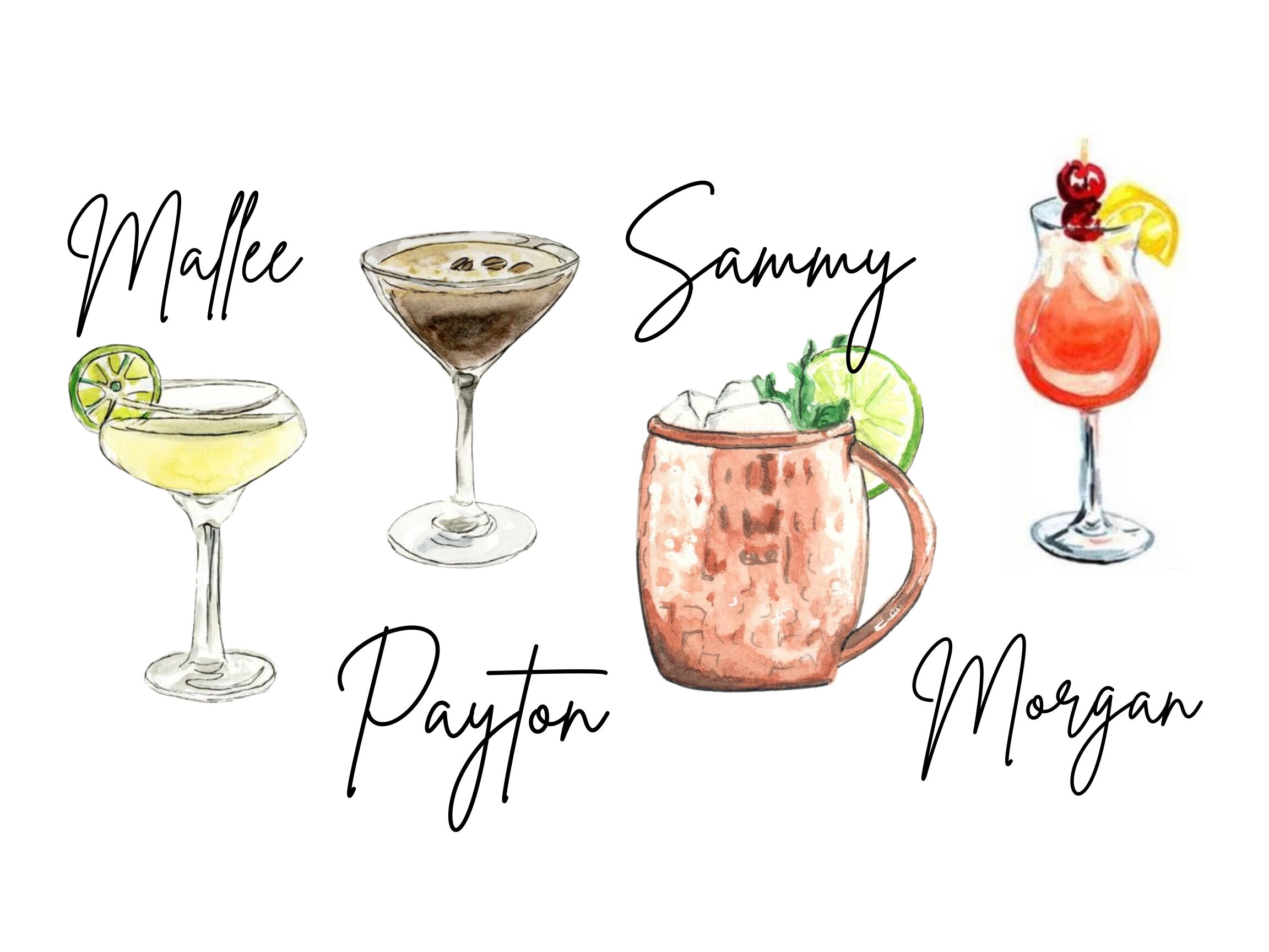 Bar Craft Names CUSTOM BAR ARTWORK | Cocktail Name Poster for Bar (digital File) - Etsy