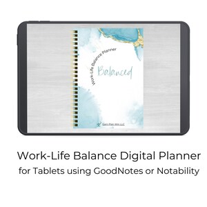 Work-life Balance Digital Planner for Tablets Using Goodnotes or ...