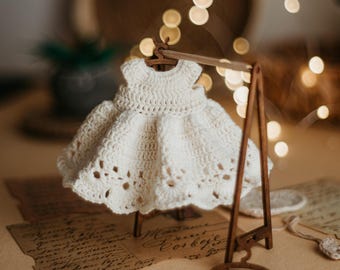 Small Dress Crochet Pattern PDF & Video for Beginner | Toy/Doll Clothes | Fits 10 Inch high Toy
