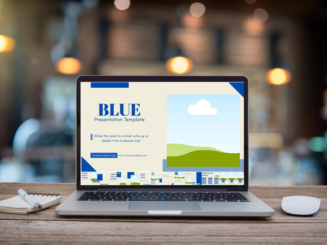 Modern Blue Business Presentation – Editable Canva Template - Etsy