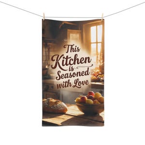 Essuie-mains de cuisine rustique, décoration d&#39;intérieur, cadeau pour chefs, accessoires de cuisine, ferme rustique, cadeau de cuisine