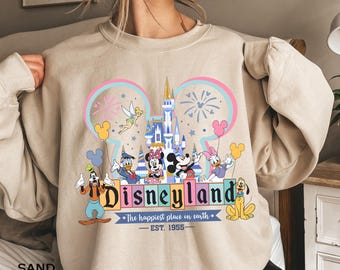 Retro Disneyland California PNG, Disneyland Est 1955 PNG, Mickey And Friends PNG, Disneyland png, cute disney png, disney shirts, disney png